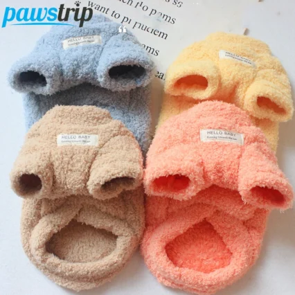 Suéter cálido de invierno para perros pequeños, ropa de felpa para perros, abrigo suave para cachorros, chaqueta, Chihuahua, ropa para cachorros de peluche, suministros para perros