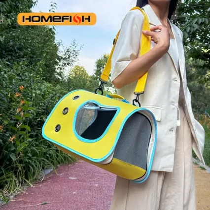 Bolsa transportadora portátil para mascotas para perros pequeños y gatos, bolsa plegable para gatos al aire libre, bolso de hombro transpirable para gatos, bolsa de transporte para gatitos