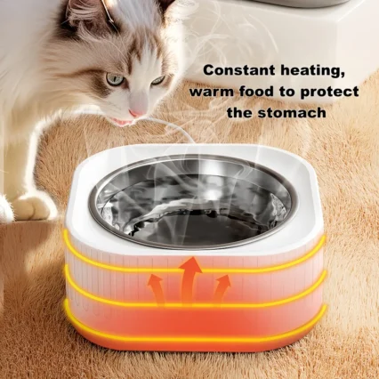 Cuenco calefactor para mascotas para agua/comida, cuenco para gatos, ruido de calefacción, mantiene el calor, cuencos de agua para perros, suministros para mascotas de temperatura constante para invierno