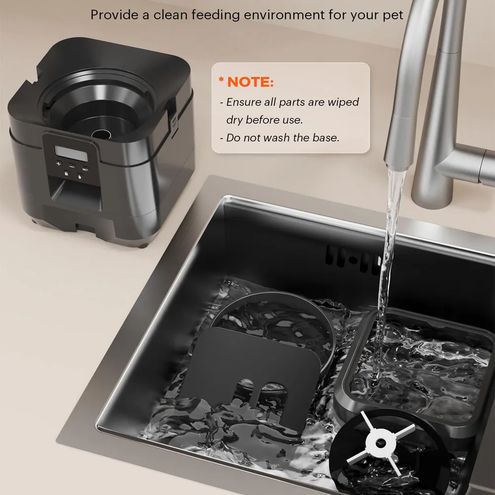 Comedero inteligente para mascotas, alimentador automático para gatos, máquina de comida lenta para perros con dispensador automático de comida para gatos cuantitativo temporizado, tazón para perros y gatos - Image 5