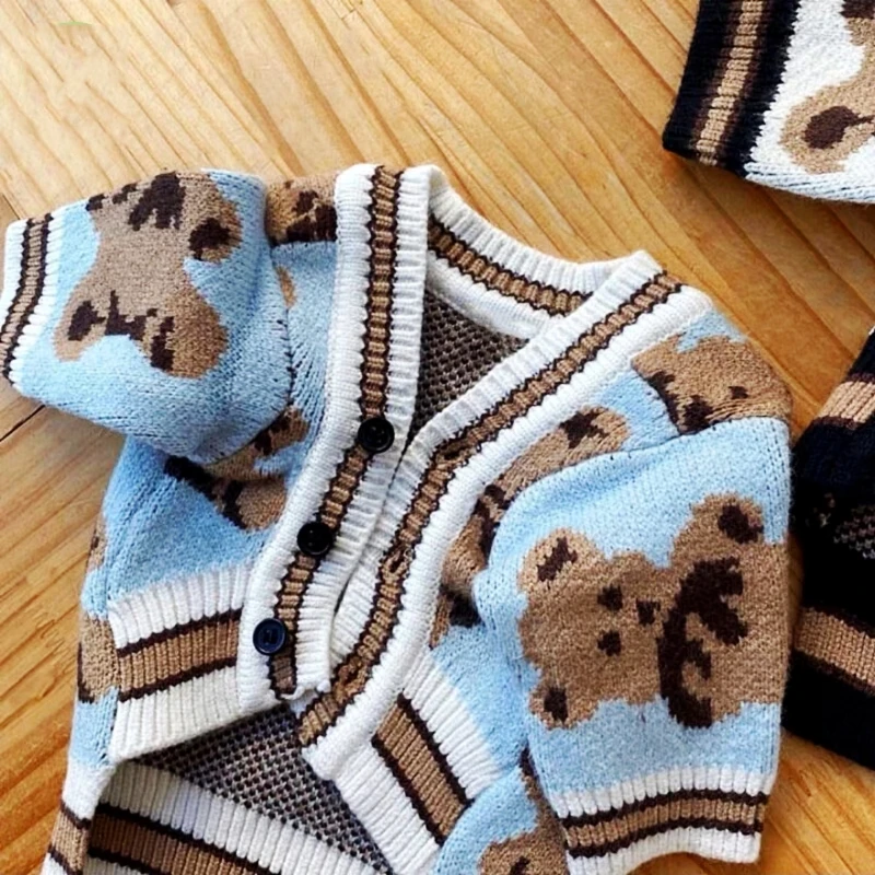 Ropa de lujo para perros Chihuahua, cárdigan a rayas para mascotas, suéter Bichon Frise, cachorro, gatito, abrigo cálido para perros, accesorios para perros y gatos, traje para mascotas