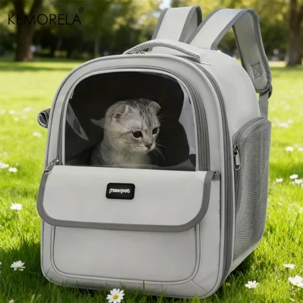 Mochila transportadora de mascotas plegable portátil de malla transpirable de gran capacidad para perros y gatos viajes al aire libre Camping senderismo suministros
