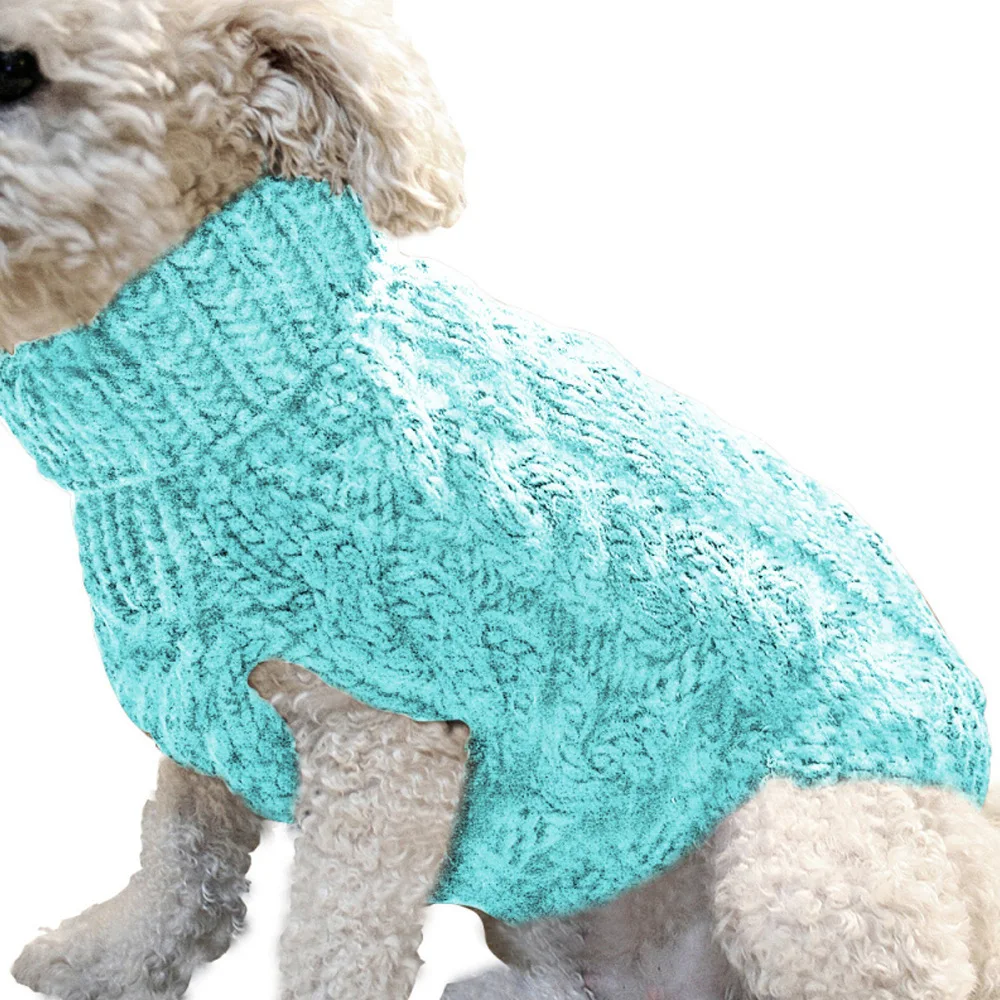 Nueva mascota pequeña ropa para perros suéter moda Otoño Invierno sólido masa frita giros tejer cálido confort - Image 5