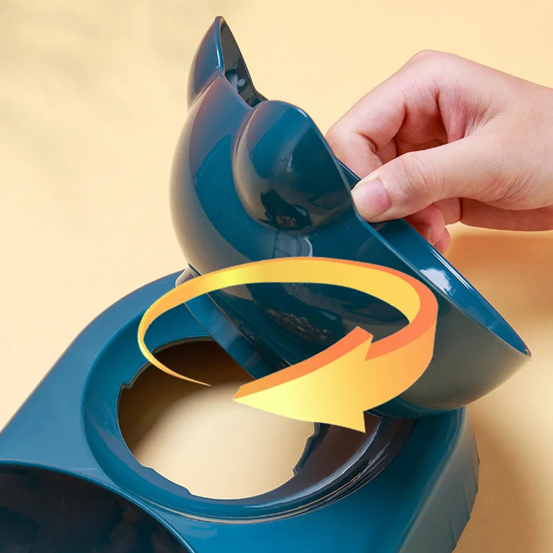 Comedero para gatos 3 en 1, dispensador automático de agua, doble cuenco, cuenco para mascotas para perros pequeños, gatos, contenedor de comida para mascotas, accesorios para gatos - Image 5