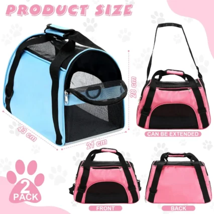 Bolsas para gatos, bolsa transportadora portátil para perros, bolsas de transporte transpirables de malla para perros pequeños, bolso plegable para gatos, bolsa de viaje para mascotas, bolsa de transporte