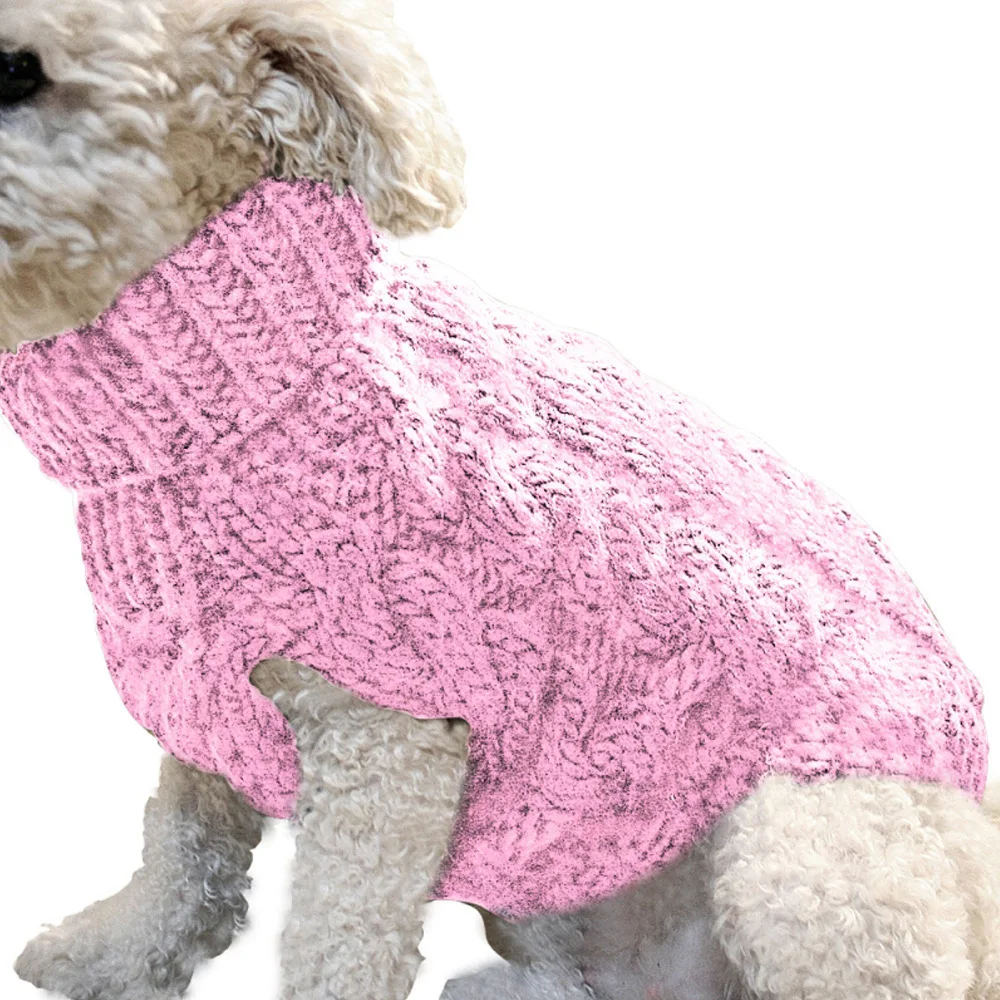 Nueva mascota pequeña ropa para perros suéter moda Otoño Invierno sólido masa frita giros tejer cálido confort - Image 4