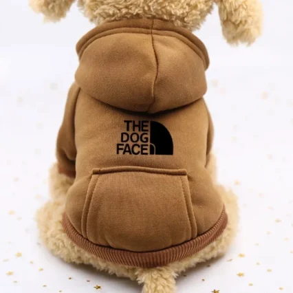 Suéter de otoño e invierno con bolsillo de vaquero, ropa de dos patas, ropa deportiva para mascotas, suministros de ropa para perros y gatos